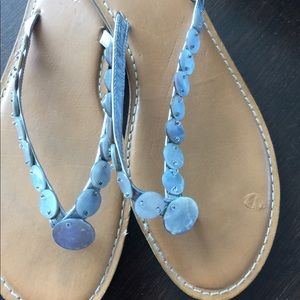 Ann Taylor sandals Size 8 Gray(ish) beads